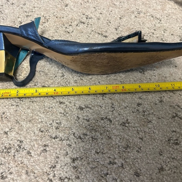 Bruno Karol size 42 (11.5) vintage flower and gold dipped heels good vintage con - Picture 13 of 13